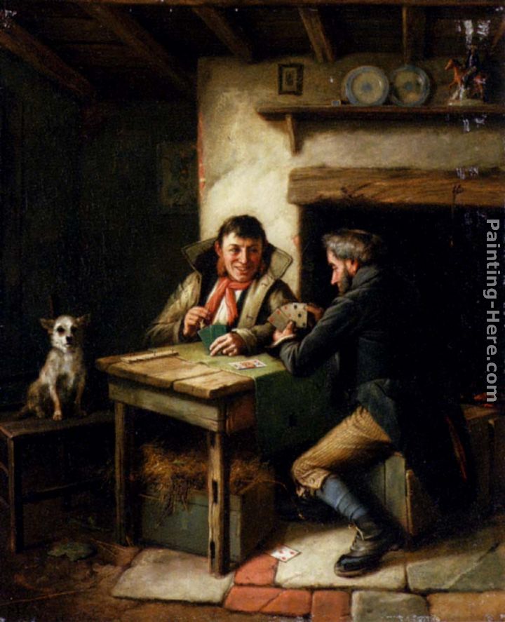 The Card Players painting - Charles Hunt The Card Players art painting
